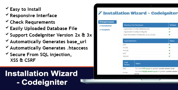 Installation Wizard - CodeIgniter